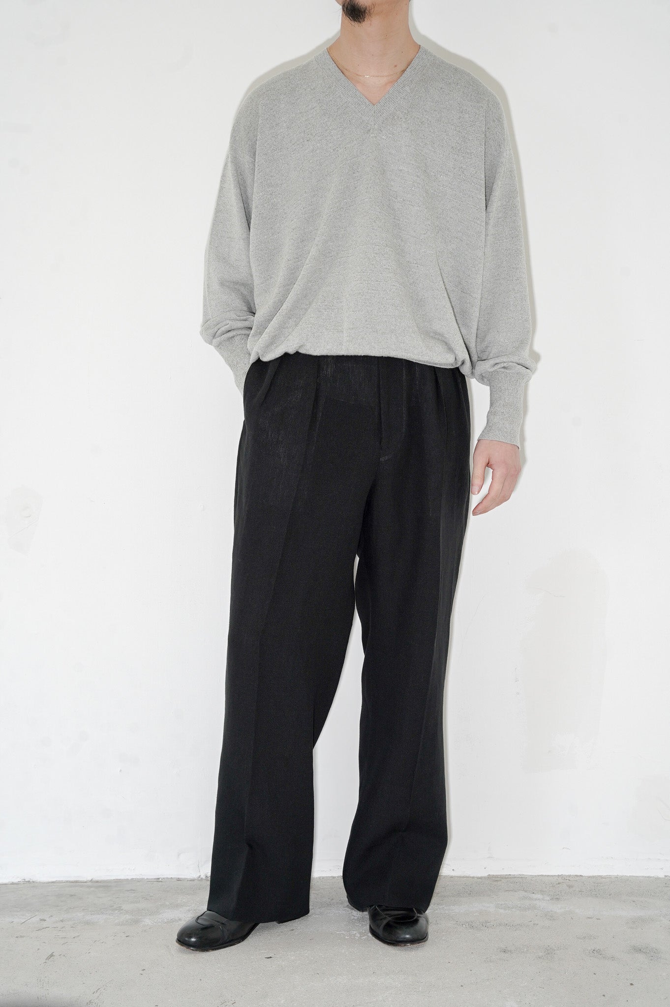 MAATEE&SONS "jeffry" [BLACK LINEN]