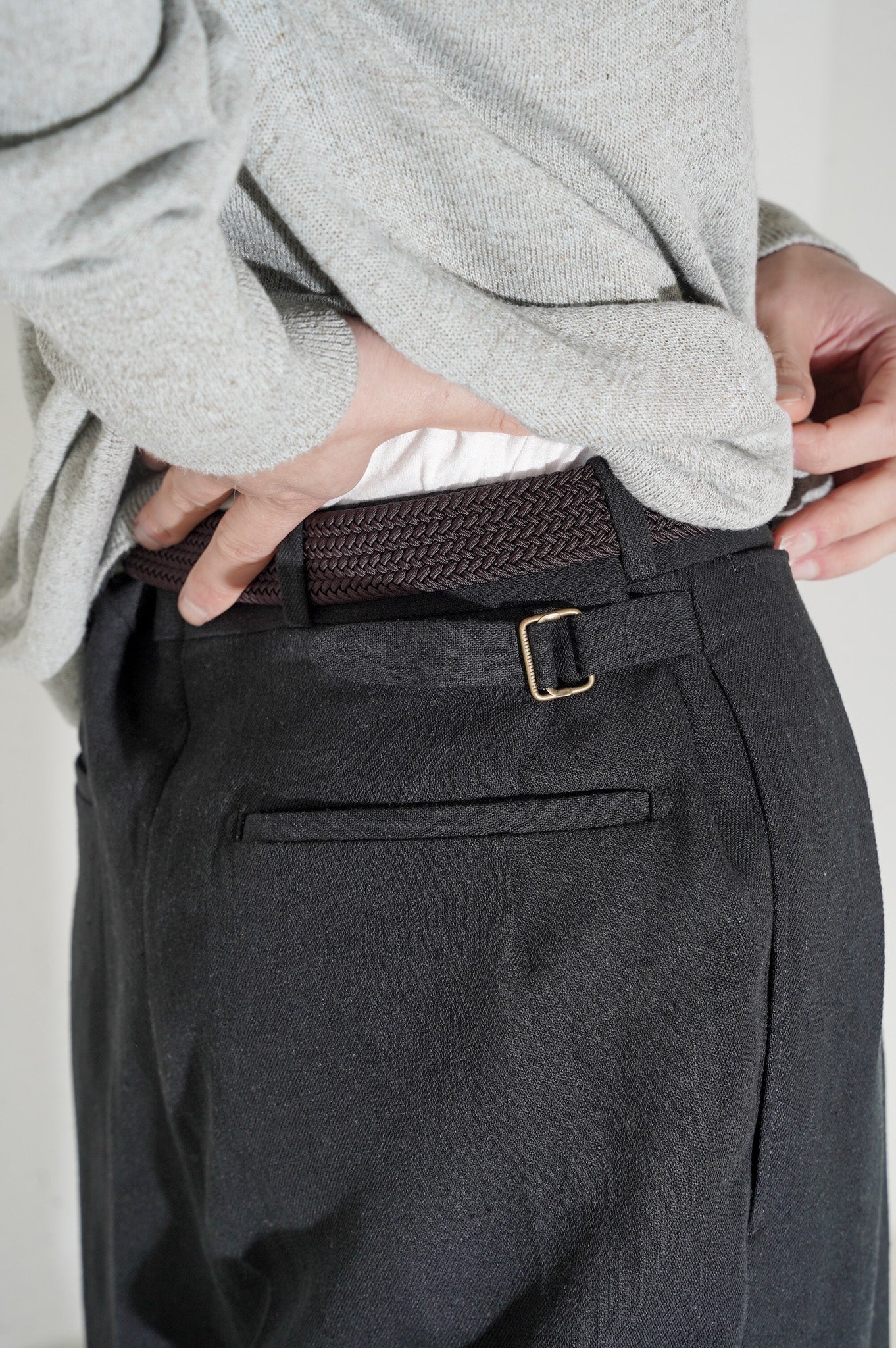 MAATEE&SONS "jeffry" [BLACK LINEN]