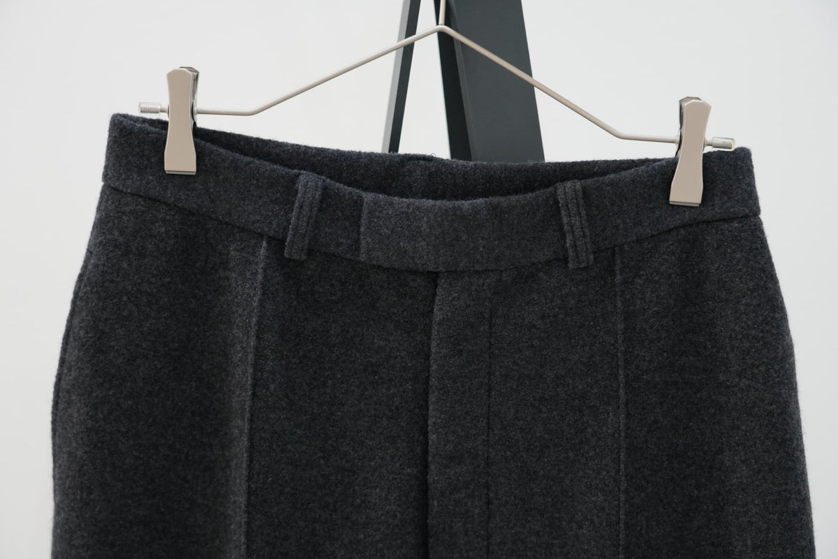 OLDE H & DAUGHTER "BOILED WOOL SLACKS" [CHARCOAL]