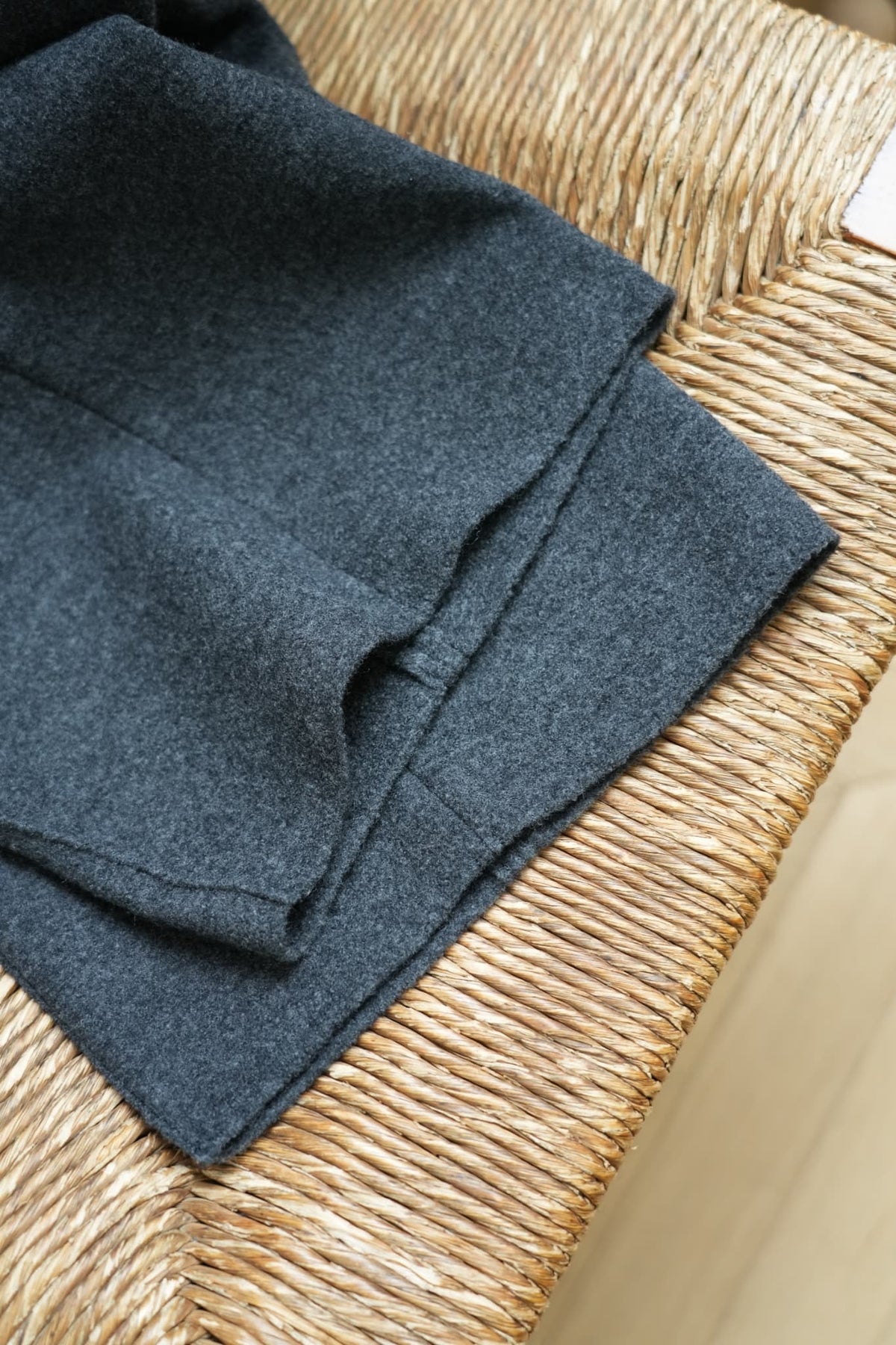 OLDE H & DAUGHTER "BOILED WOOL SLACKS" [CHARCOAL]