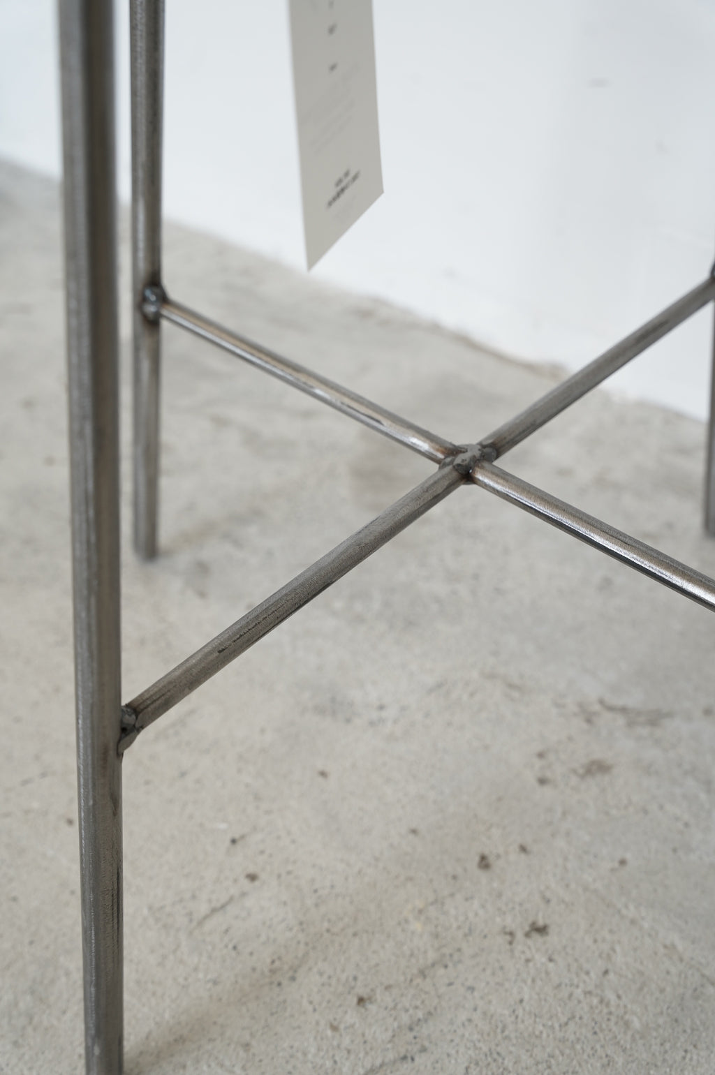 Gurank "Iron Stool with Cow Leather Stool Cover"