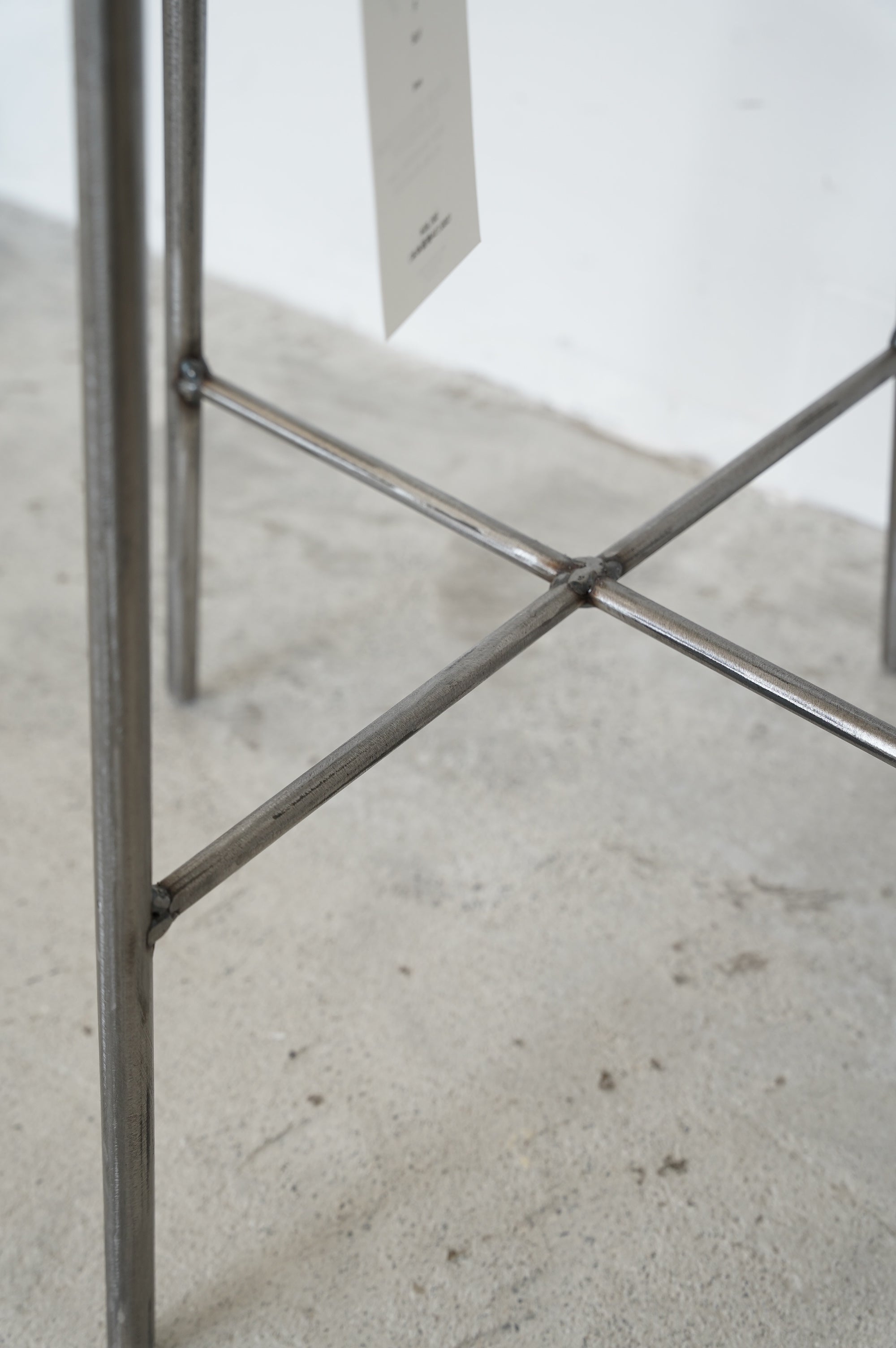 Gurank "Iron Stool with Cow Leather Stool Cover"