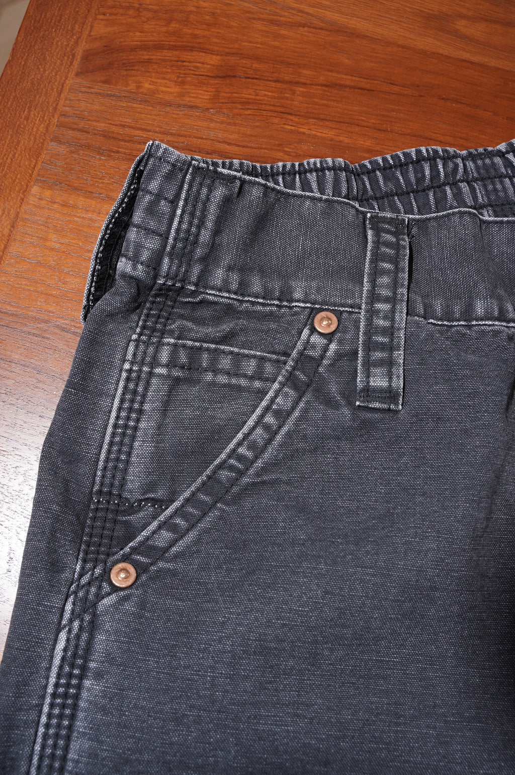 KOOKY ZOO "D.KNEE WORK PANTS" [FADE BLACK]