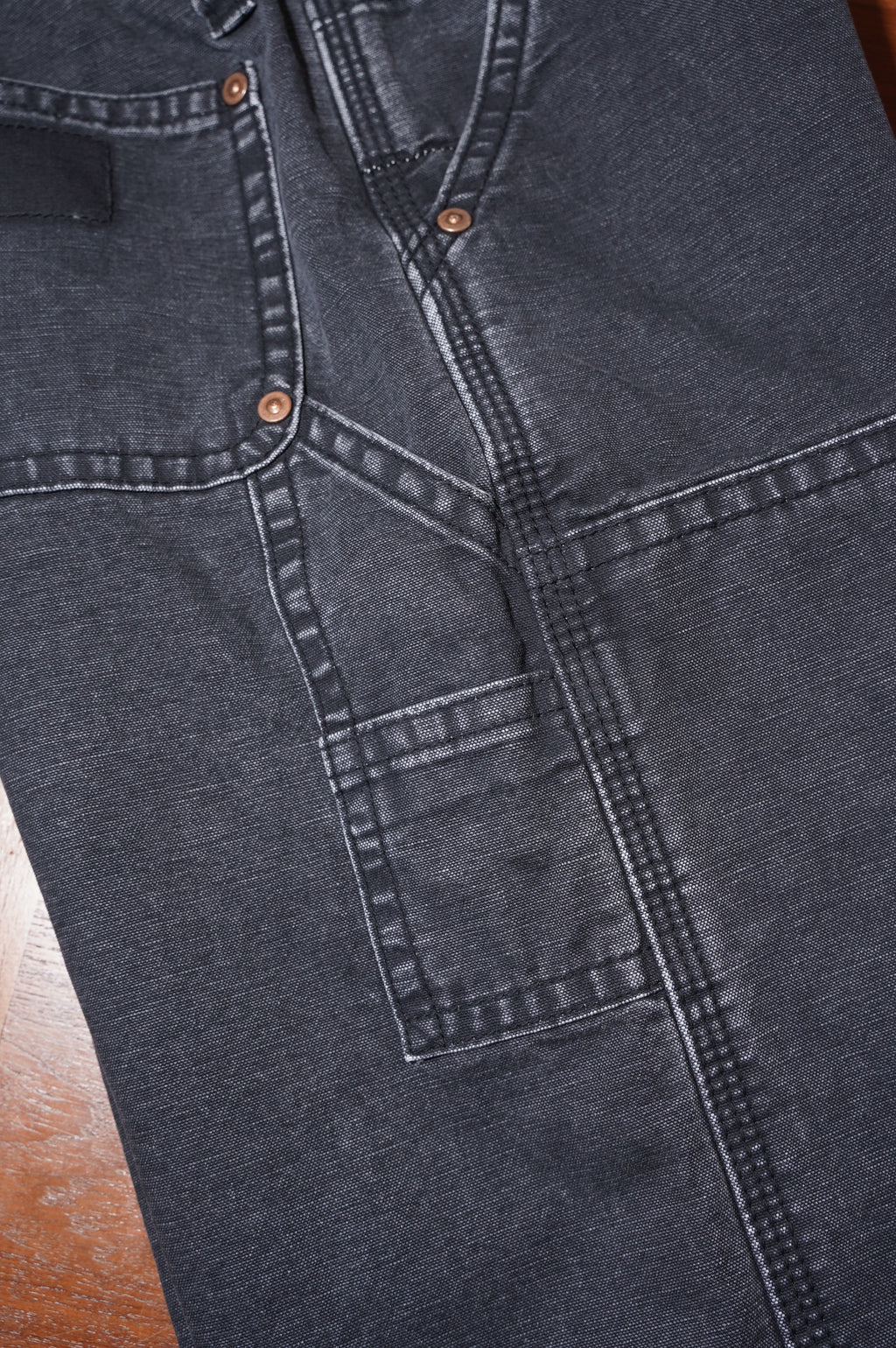 KOOKY ZOO "D.KNEE WORK PANTS" [FADE BLACK]