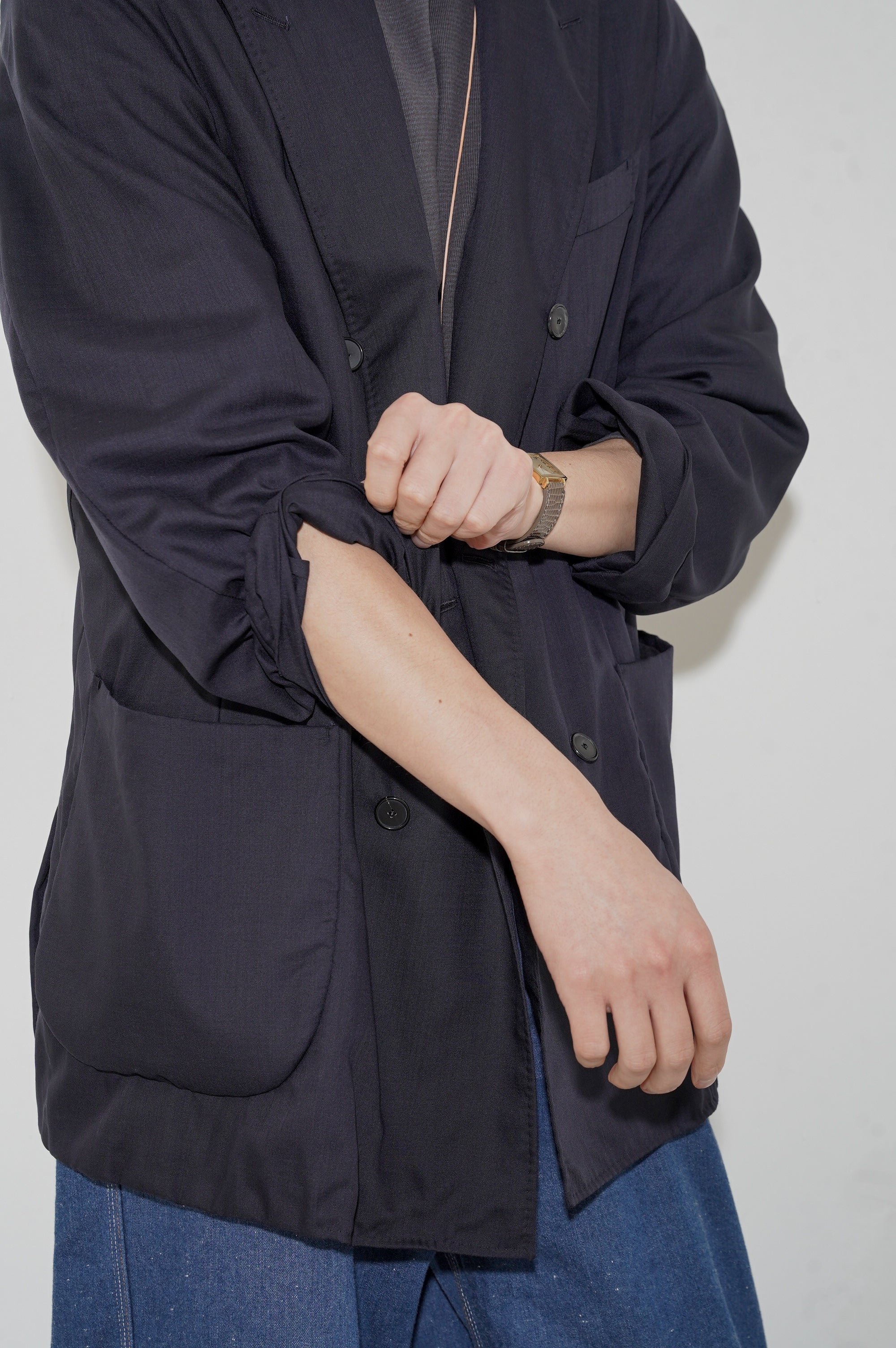MAATEE&SONS "H WOOL MUSOU GATHER JACKET" [NAVY]