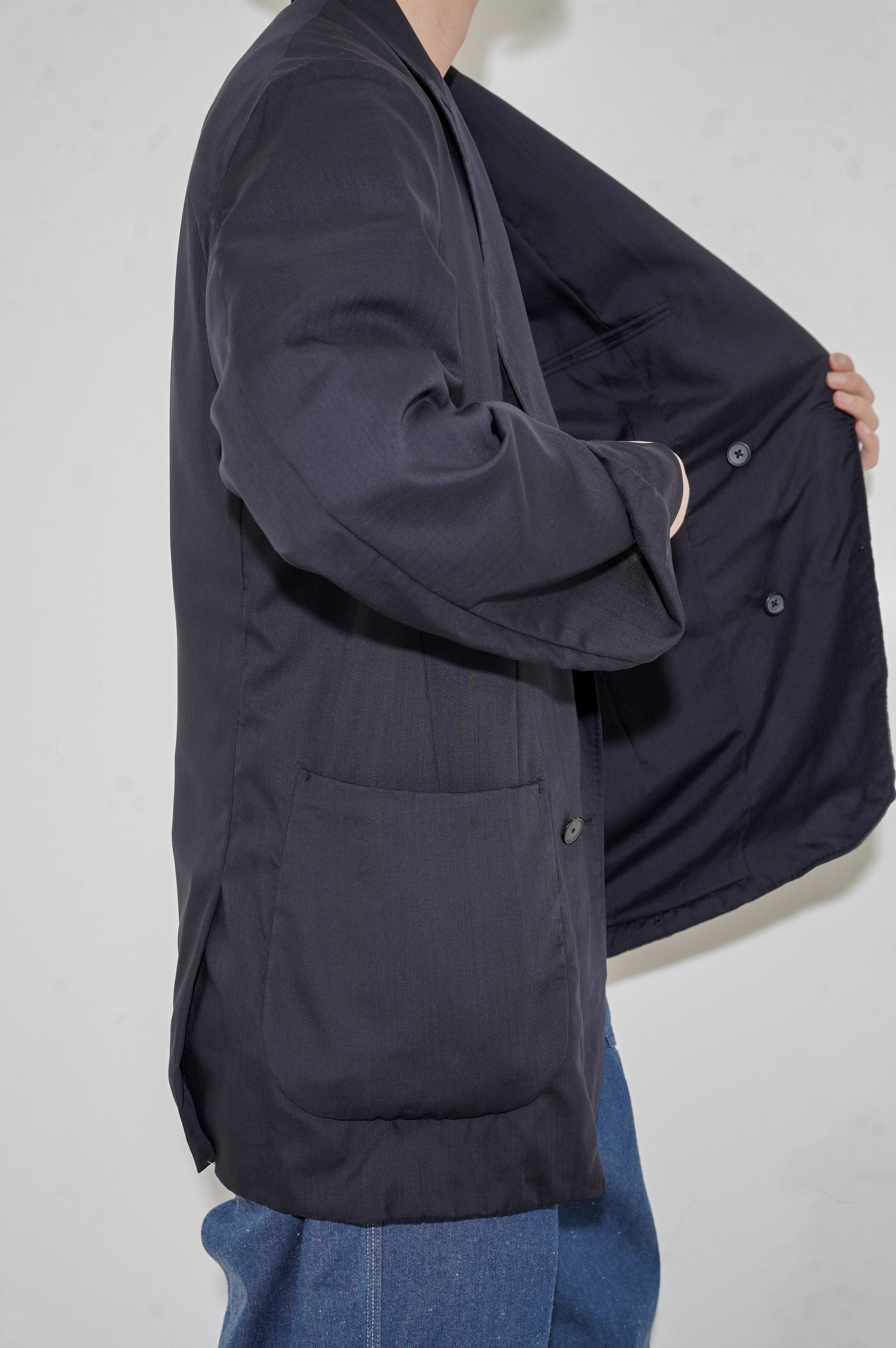 MAATEE&SONS "H WOOL MUSOU GATHER JACKET" [NAVY]