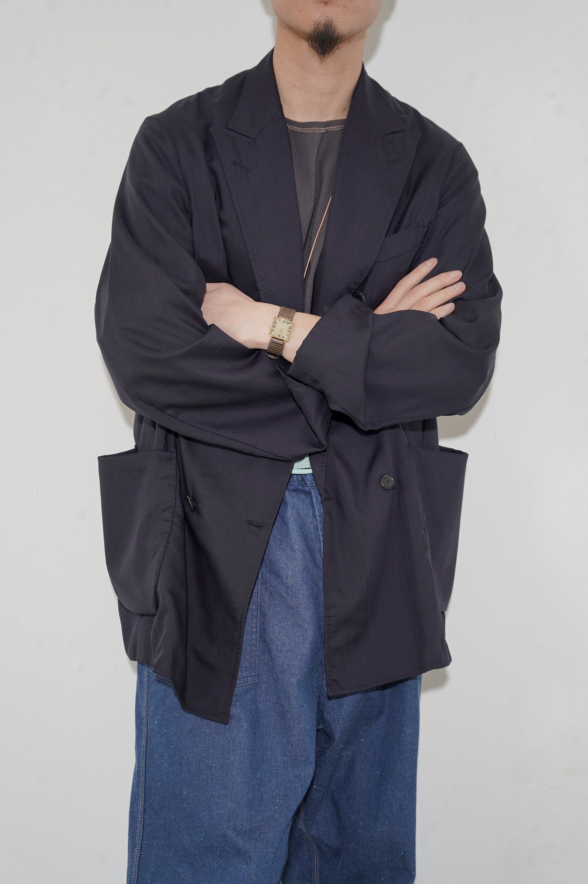 MAATEE&SONS "H WOOL MUSOU GATHER JACKET" [NAVY]