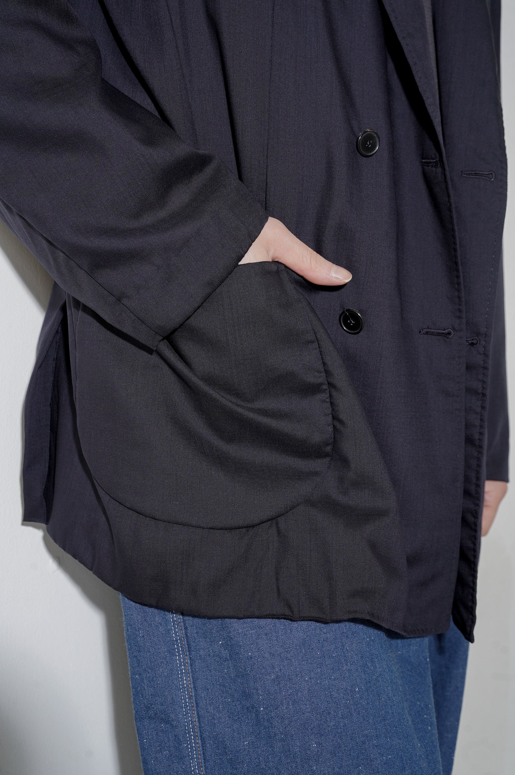 MAATEE&SONS "H WOOL MUSOU GATHER JACKET" [NAVY]