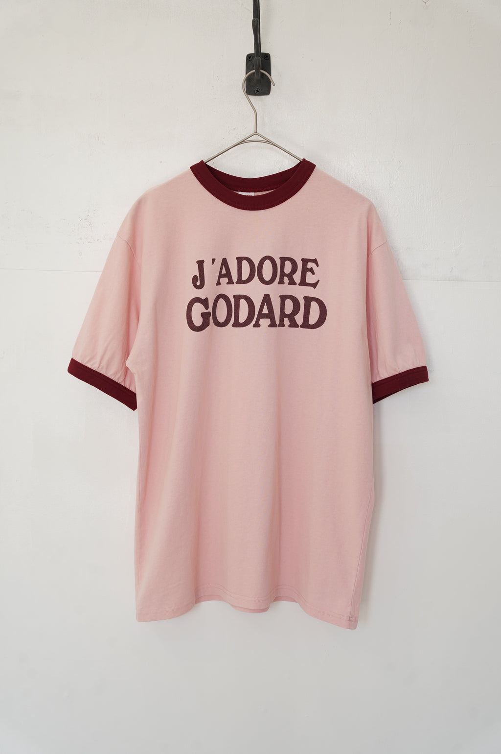 GODARD "jadore godard" T-shirts [Pink × Bordeaux]