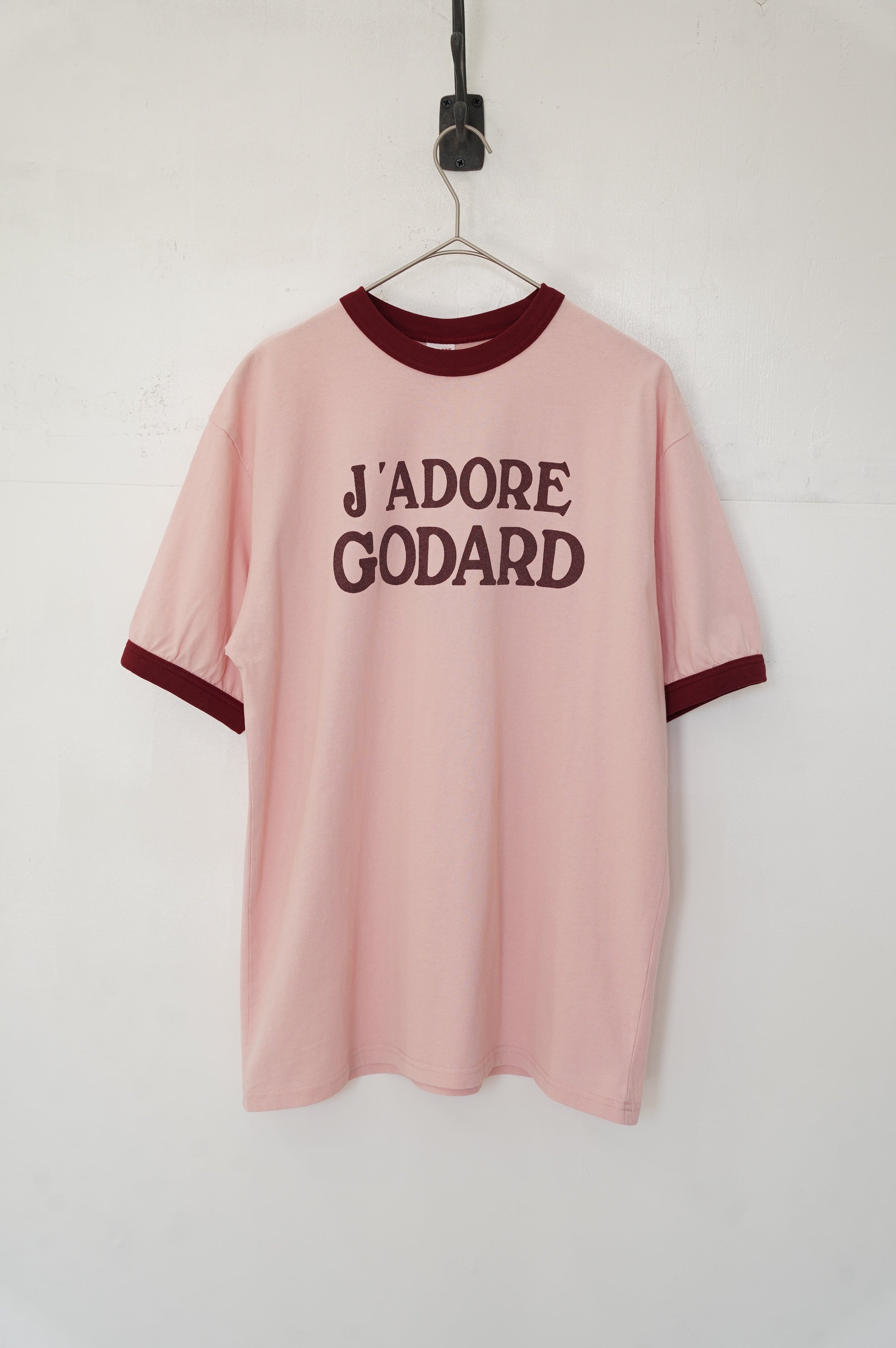 GODARD "jadore godard" T-shirts [Pink × Bordeaux]