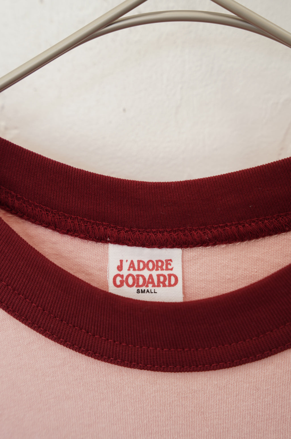 GODARD "jadore godard" T-shirts [Pink × Bordeaux]