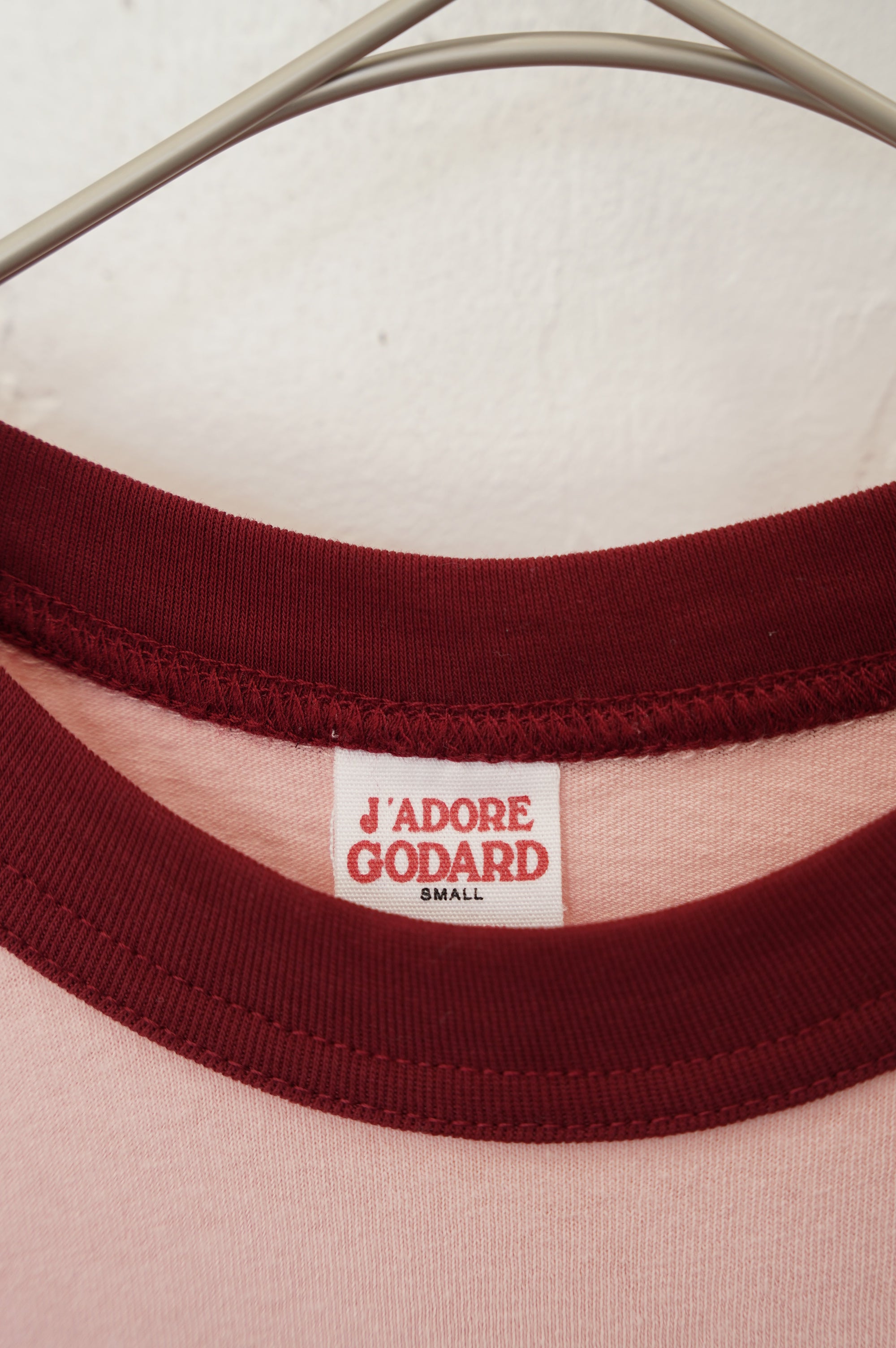 GODARD "jadore godard" T-shirts [Pink × Bordeaux]