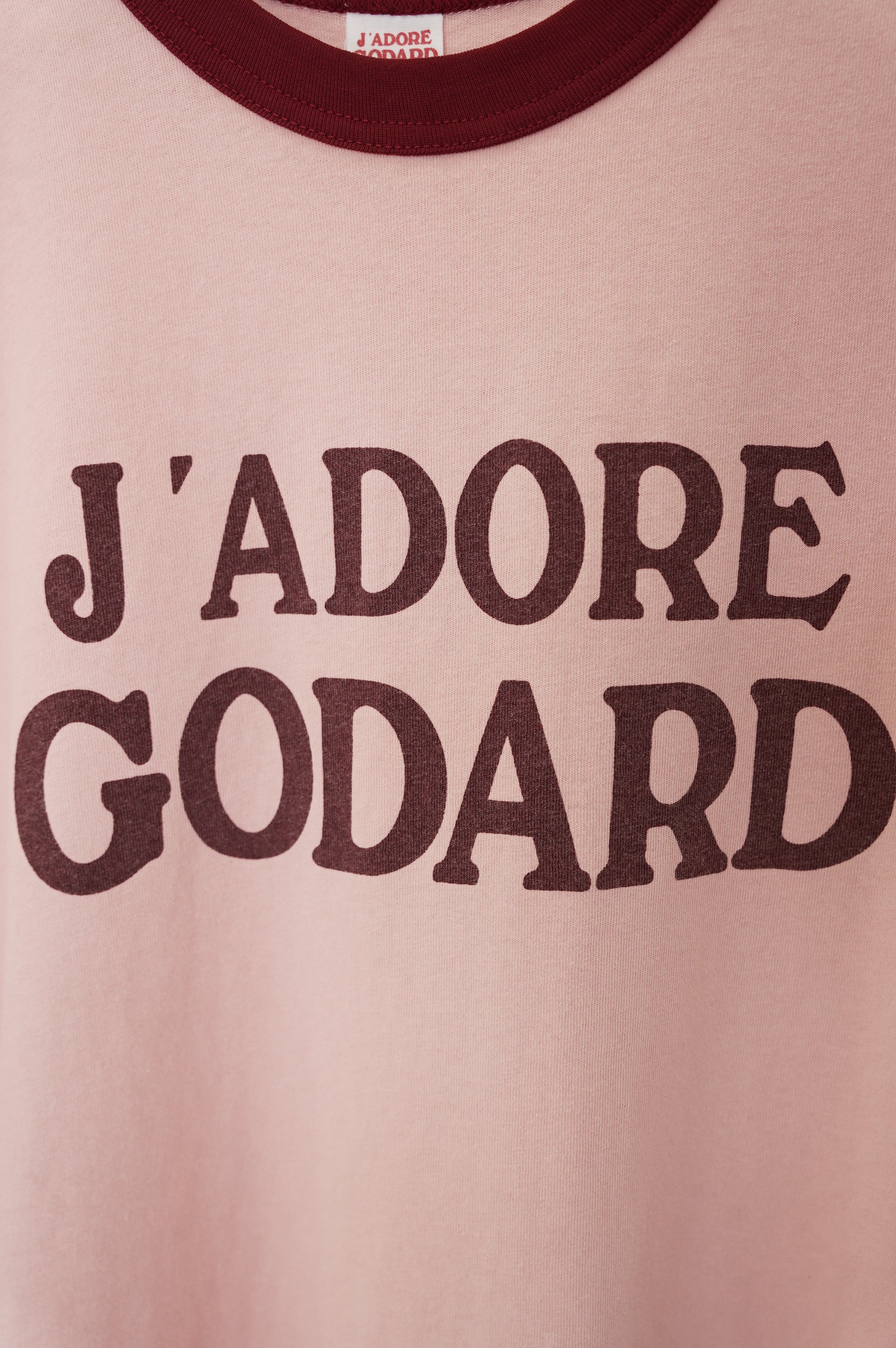 GODARD "jadore godard" T-shirts [Pink × Bordeaux]