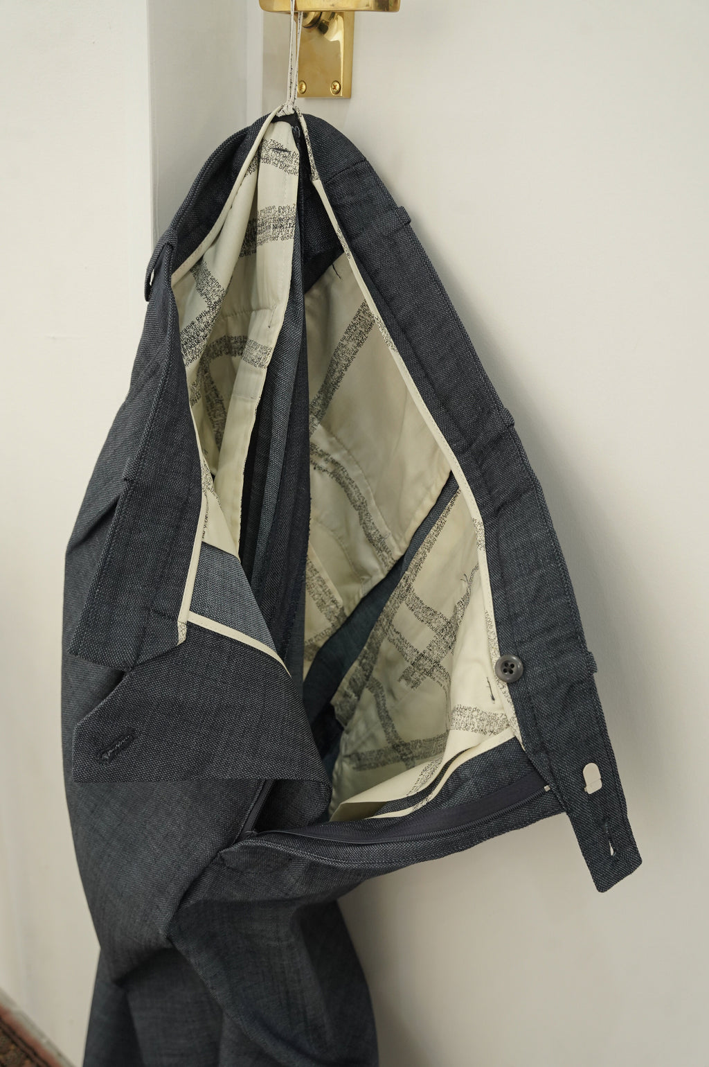 m's braque "CROPPED TUCKED BAGGY PANTS" [NAVY]