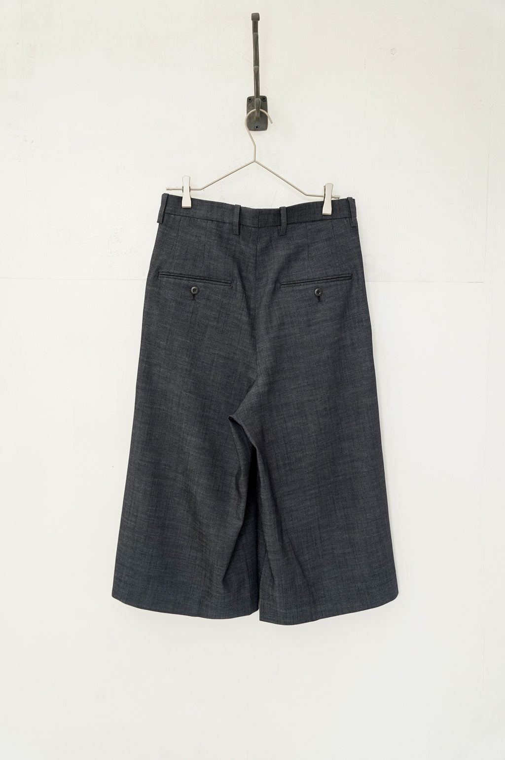m's braque "CROPPED TUCKED BAGGY PANTS" [NAVY]