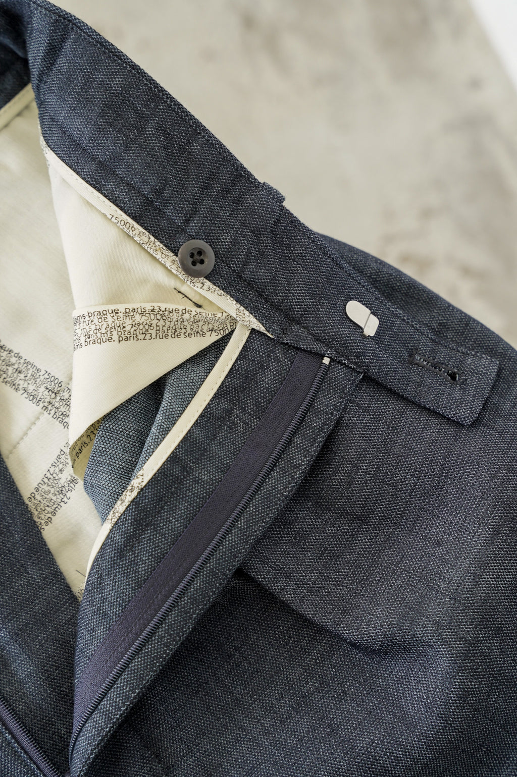 m's braque "CROPPED TUCKED BAGGY PANTS" [NAVY]