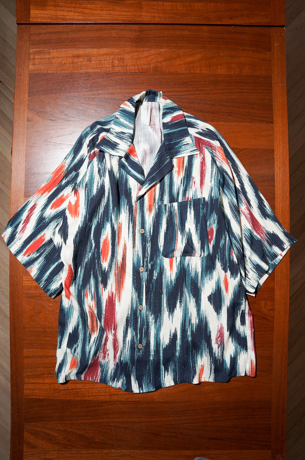 m's braque "ALOHA SHIRT" [BLUE × RED]