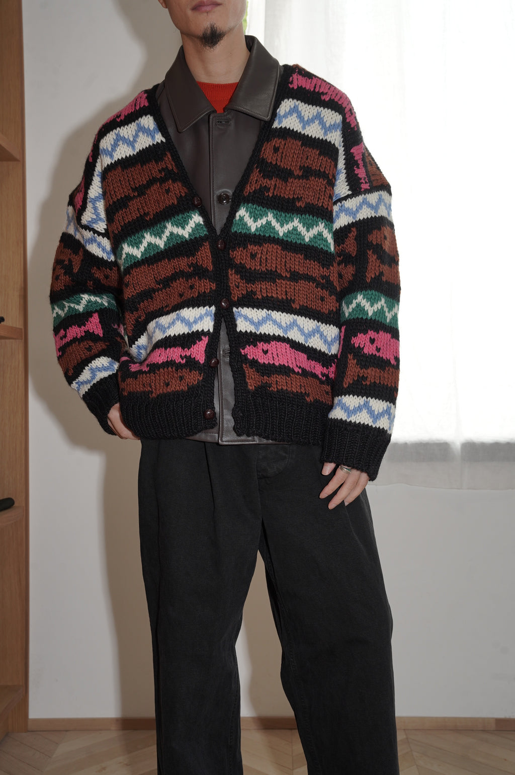 Gurank "Hand Knitting Cardigan" [BLACK]