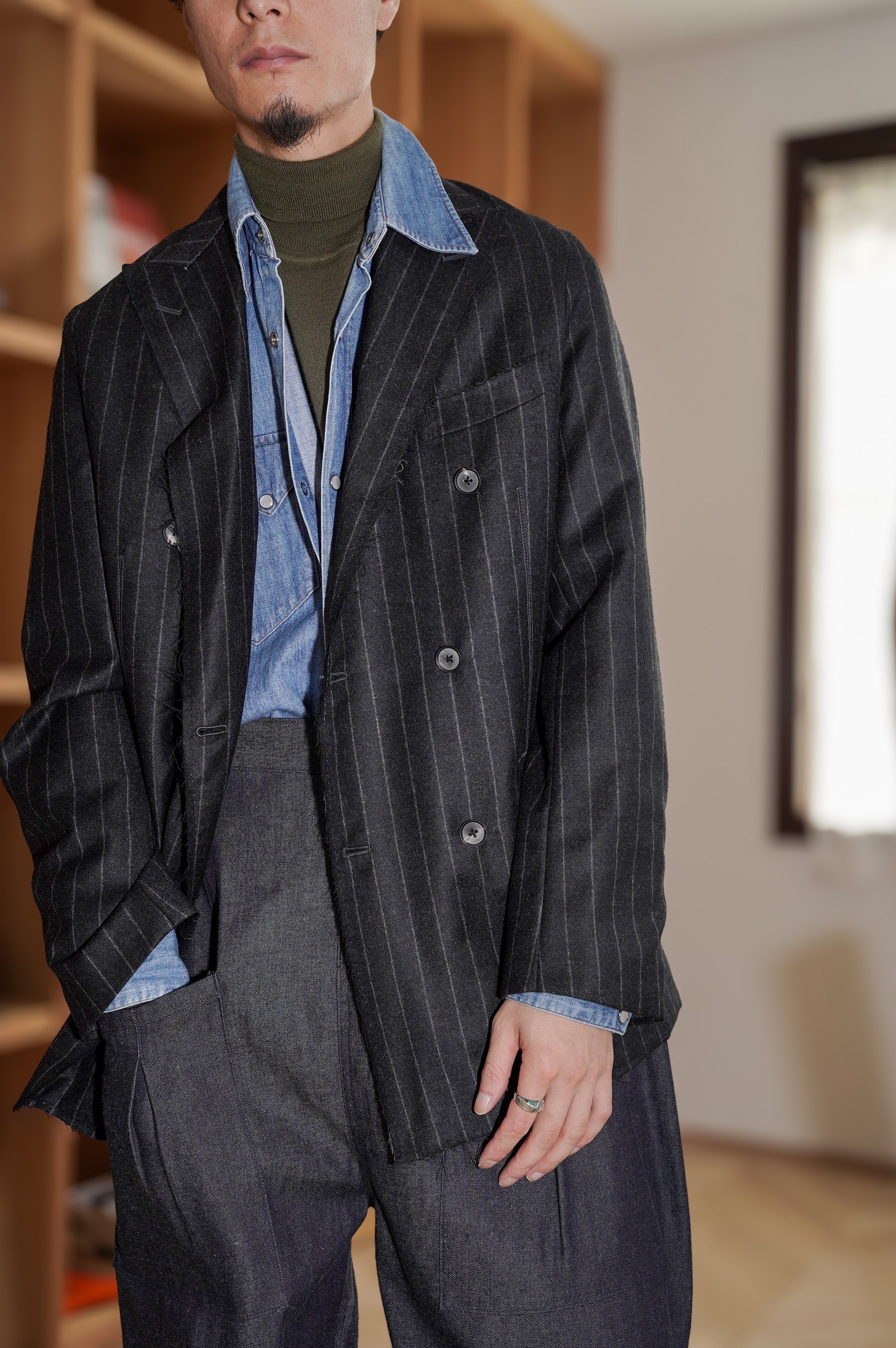 MAATEE&SONS "ダブルキリッパTAILORED" [CHARCOAL STRIPE]