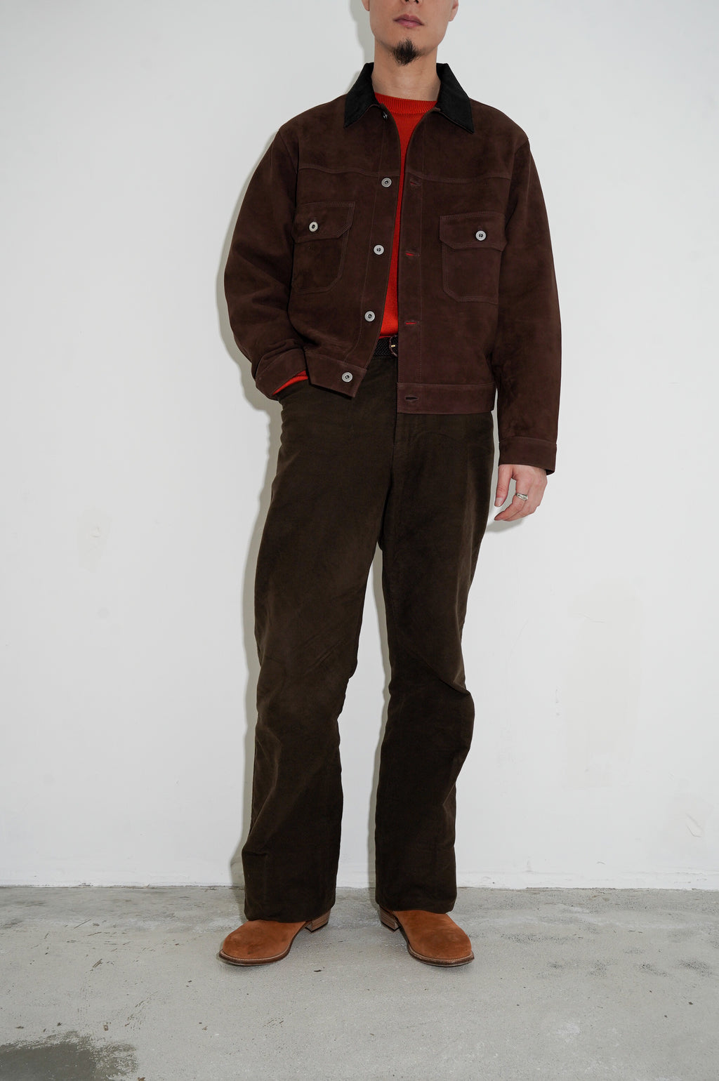 Gurank "Goat Suede Trucker Jacket"