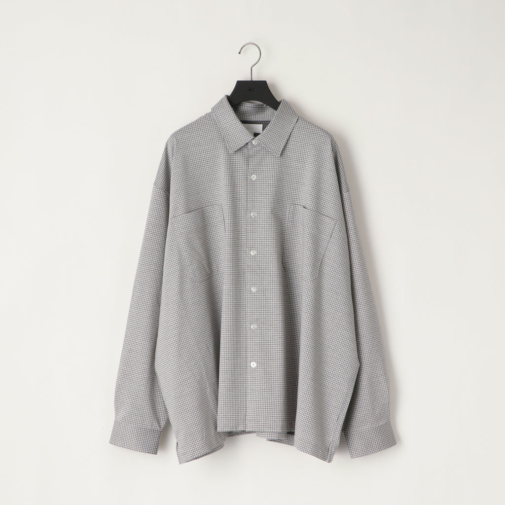KAMEMASA PHIL. "36G CHECK BALISE SHIRT" [WHITE]