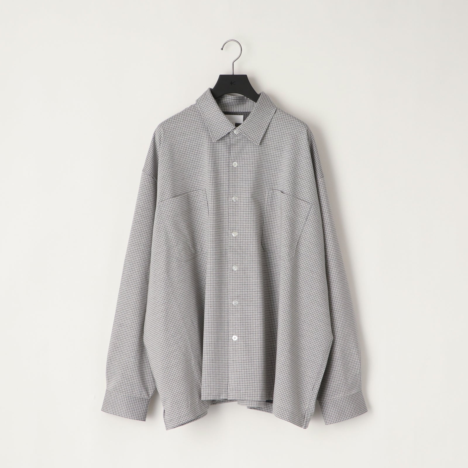 KAMEMASA PHIL. "36G CHECK BALISE SHIRT" [WHITE]